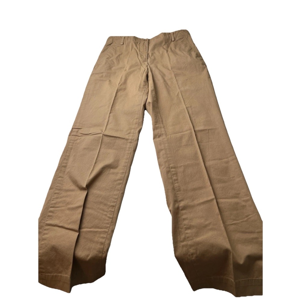 BROOKS BROTHERS Women's‎ Camel Cotton  Lycra Flat Front Pant Size 6